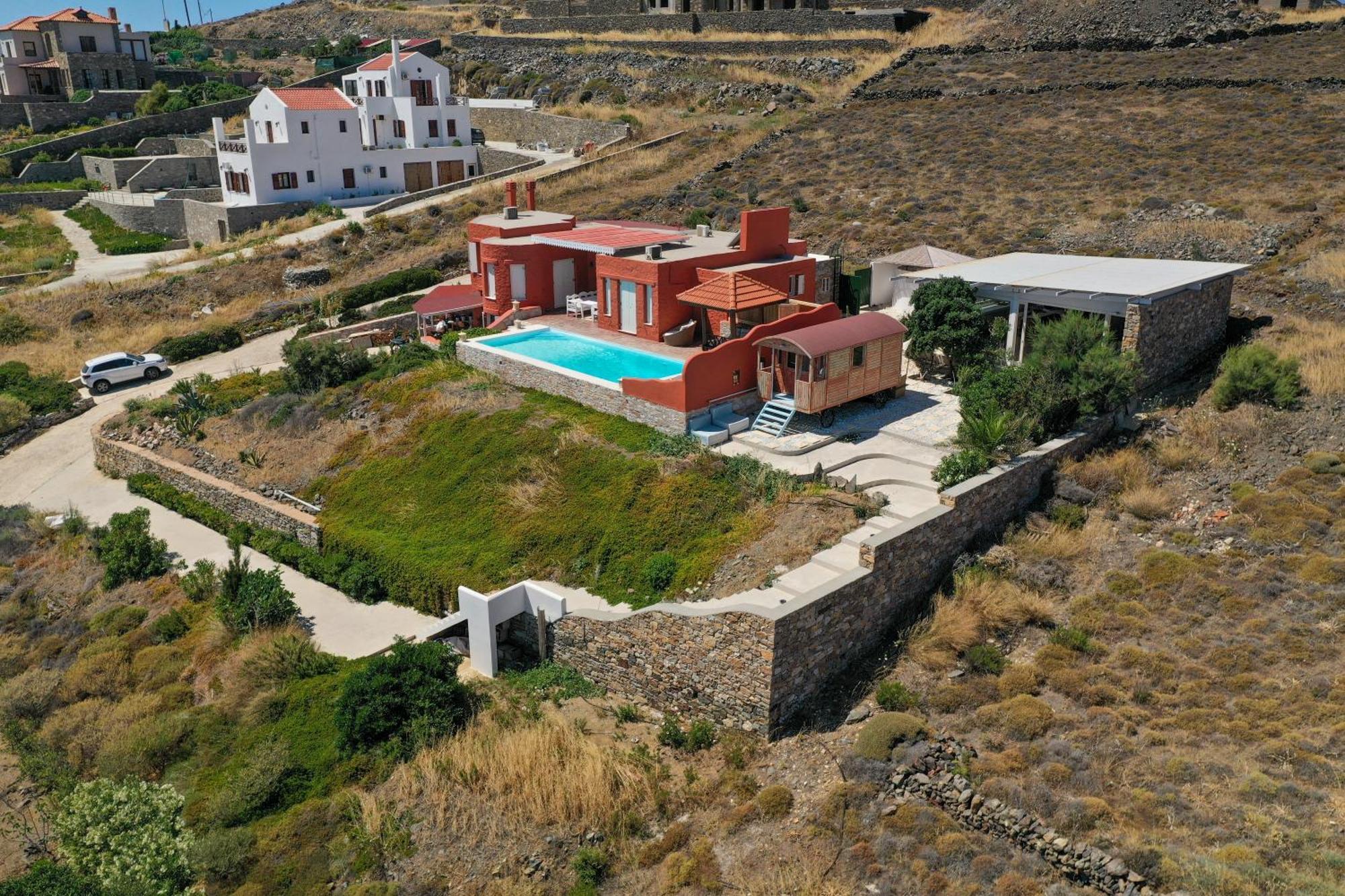 Villa Zen Dans Le Bleu Ermoupoli Ngoại thất bức ảnh